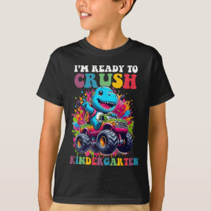 Bereit Kindergarten-Dinosaurier-LKW-Design zu zerm T-Shirt