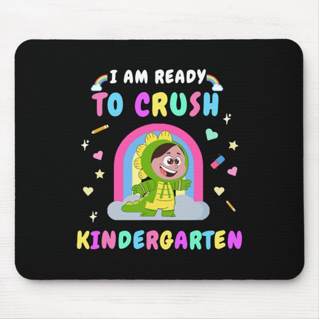 Bereit Kindergarten Mädchen Dinosaurier Ck zu zerq Mousepad (Vorne)