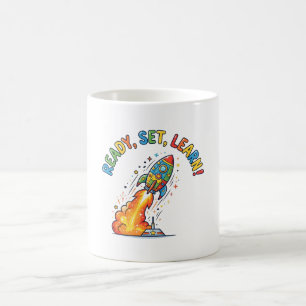 Bereit, Lernen zu starten, Rakete zurück zur Schul Kaffeetasse