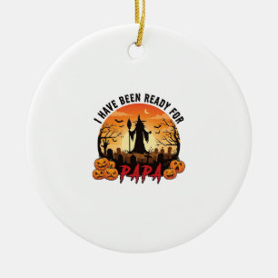 Bereit Papa Halloween Hexe Kürbisse Grab Keramik Ornament