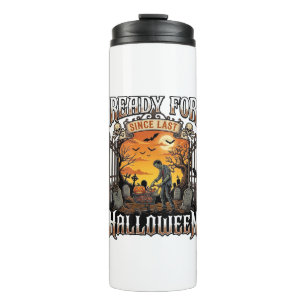 Bereit seit letztem Halloween Zombie-Einkaufswagen Thermosbecher