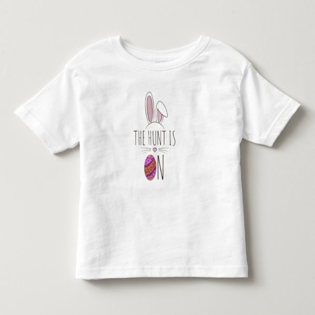 "Bereit, Set, Jagd! Ostersonniger T - Shirt" Kleinkind T-shirt (Vorderseite)