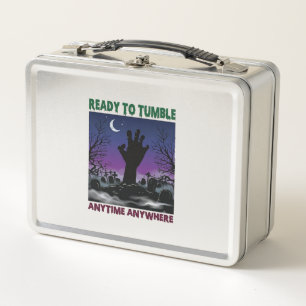 Bereit Tumble Zombie Hand Halloween Friedhof Mond_ Metall Brotdose