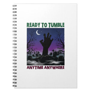 Bereit Tumble Zombie Hand Halloween Friedhof Mond_ Notizblock