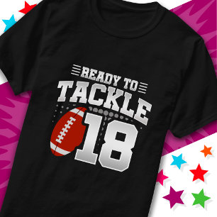 Bereit, um 18 Fußball-Party 18. Geburtstag T-Shirt