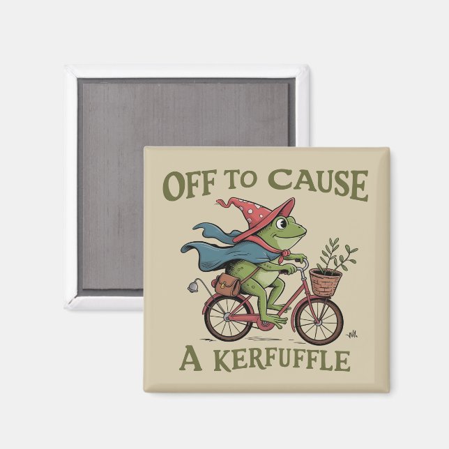 Bereit, um einen Wirbel zu verursachen Frosch Sark Magnet (Vorderseite/Rückseite)