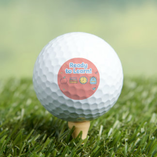 Bereit zu lernen Süße Zurück-zu-Schule-Designs Golfball
