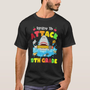 Bereit zum Angriff auf 10. Grad Hai Liebhaber Jung T-Shirt