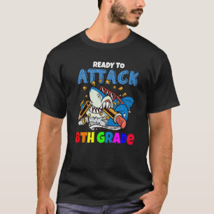 Bereit zum Angriff auf den 8. Klasse Boys Shark Ba T-Shirt