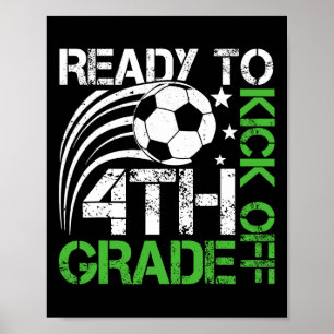 Bereit zum Anpfiff 4. Klasse Fußball Ll Retro-Come Poster