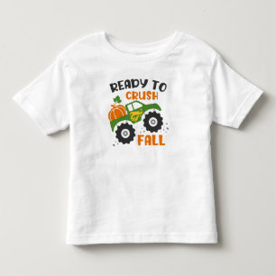 Bereit zum Crush Fall Pumpkin Monster Truck Kleinkind T-shirt