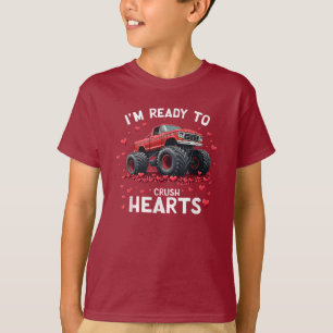 Bereit zum Crush Hearts Funny Monster Truck T-Shirt