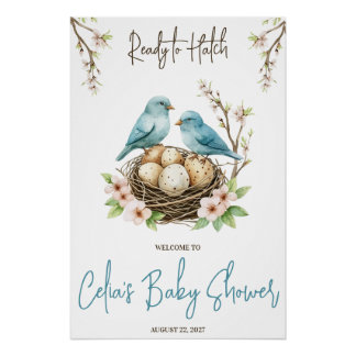 Bereit zum Hatch! Niedliches Vogelbaby - Empfang Poster