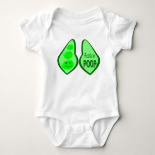 Bereit zum Kack der Grünen Erbse Baby Strampler