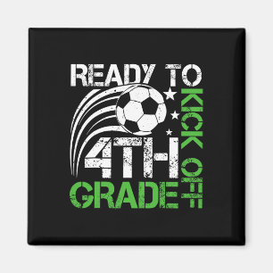 Bereit zum Kick Off 4. Klasse Fußball Ll Retro Ck Magnet