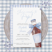 Bereit Zum Knallen Soda Flasche Blaues Band Baby S