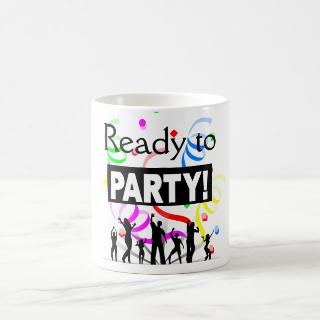 Bereit zum Party Kaffee Tasse (Mittel)