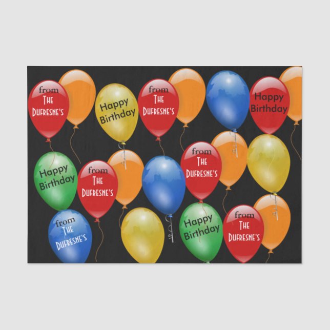 Bereit zum Personalisierten Geburtstag Seidenpapier (Vorderseite)