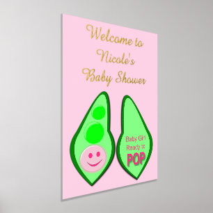 Bereit zum Platzen Baby Mädchen Rosa Erbse Benutze Foliendrucke