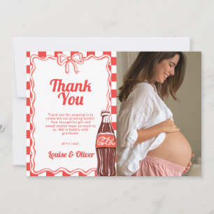 Bereit zum Platzen Baby Shower Foto Danksagungskar Einladung