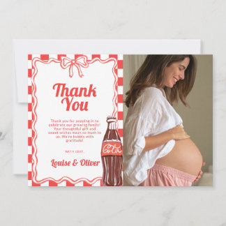 Bereit zum Platzen Baby Shower Foto Danksagungskar Einladung