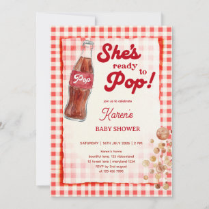 Bereit zum Platzen Baby Shower, Soda-Thema Einladung