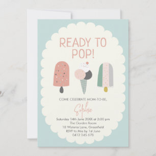 Bereit zum Platzen Popsicle Baby Shower Einladung 
