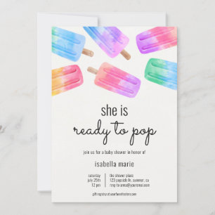 Bereit zum Platzen Popsicle Babyshower Einladung