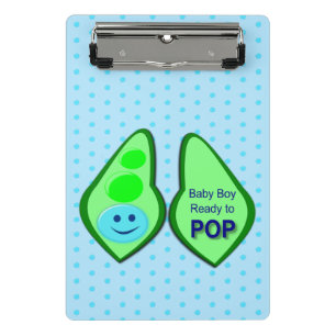 Bereit zum Pop Baby Boy Blue Pee Mini Klemmbrett