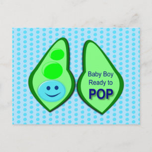 Bereit zum Pop Baby Boy Blue Pee Postkarte