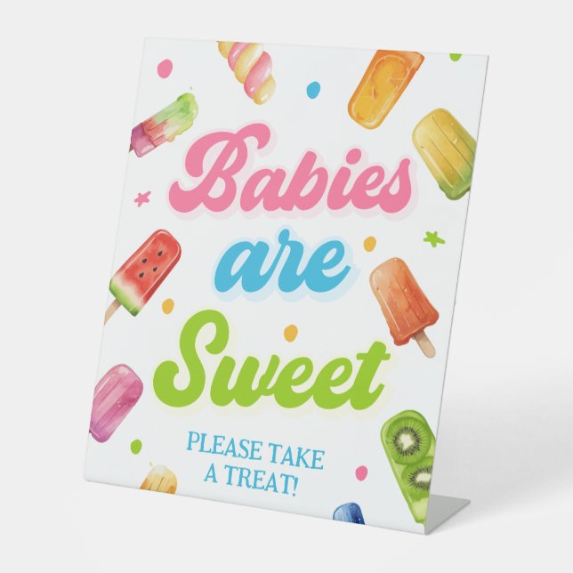 Bereit zum Pop Baby Duwer Popsivor Sockelschild (Vorderseite)