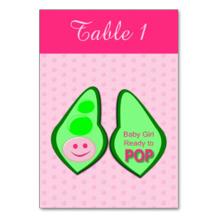 Bereit zum Pop Baby Girl Pink Pea Custom Baby Dusc Tischnummer