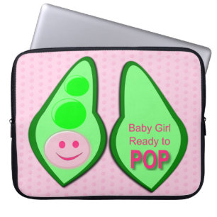 Bereit zum Pop Baby Girl Pink Pea Laptopschutzhülle