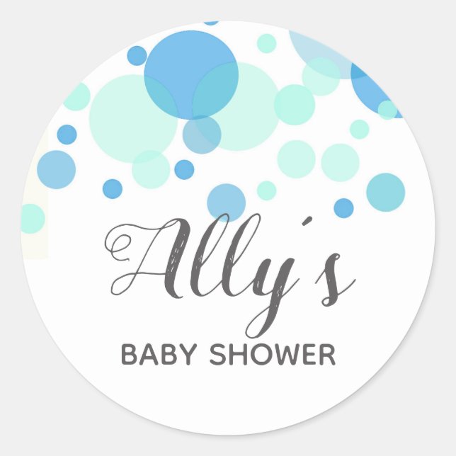 Bereit zum Pop! Babyduschkleber Personalisiert Runder Aufkleber (Vorderseite)