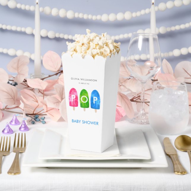 Bereit zum Pop bunt Popsicle Baby Dusche Geschenkschachtel (Hochzeit)