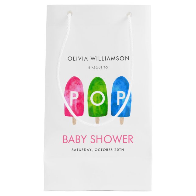 Bereit zum Pop bunt Popsicle Baby Dusche Kleine Geschenktüte (Vorderseite)