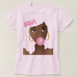 Bereit zum Pop, Mädchen, Poppinggummi, T - Shirt 