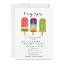 Bereit zum Pop Popsicle Baby Dusche