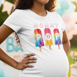 Bereit zum Pop Popsicle Mommy Baby Dusche T-Shirt