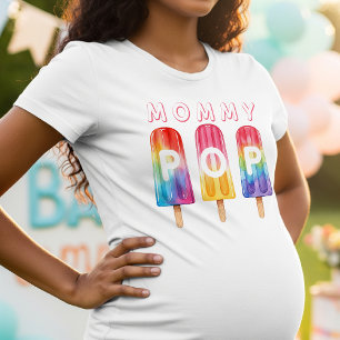 Bereit zum Pop Popsicle Mommy Baby Dusche T-Shirt
