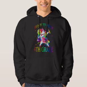 Bereit zum Rock 4. Grade Dabbing Einhorn Kinder zu Hoodie