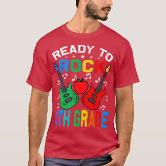 Bereit zum Rock 4. Klasse zurück zur Gitarre Prem  T-Shirt