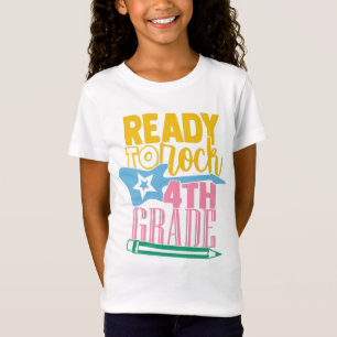 Bereit zum Rock 4. Klasse - zurück zur Schule T-Shirt