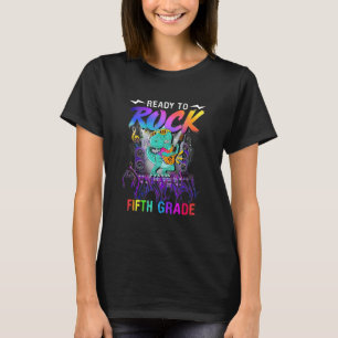 Bereit zum Rock Fifth Grade Dinosaur Gitarre zurüc T-Shirt