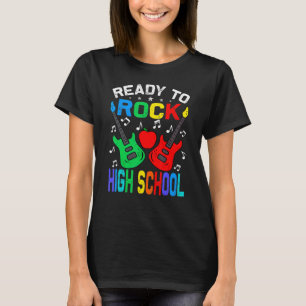 Bereit zum Rock High School Gitarre auf dem ich zu T-Shirt