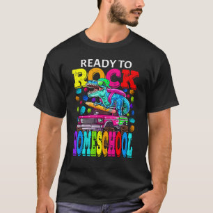 Bereit zum Rock Homeschool Monster Truck Dinosaur T-Shirt