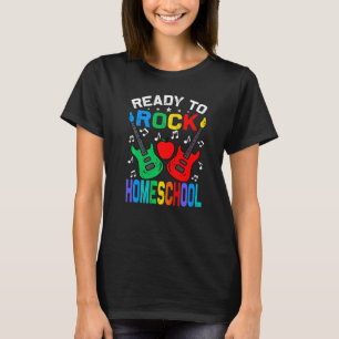 Bereit zum Rock Homeschoor zurück zur Gitarre der T-Shirt