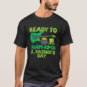 Bereit zum Sham Rock St Patricks Day Gitarre Gitar T-Shirt