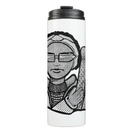 Bereit zum Skifahren Thermosbecher