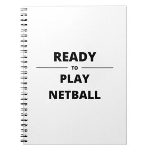 BEREIT ZUM SPIELEN VON NETBALL NOTIZBLOCK